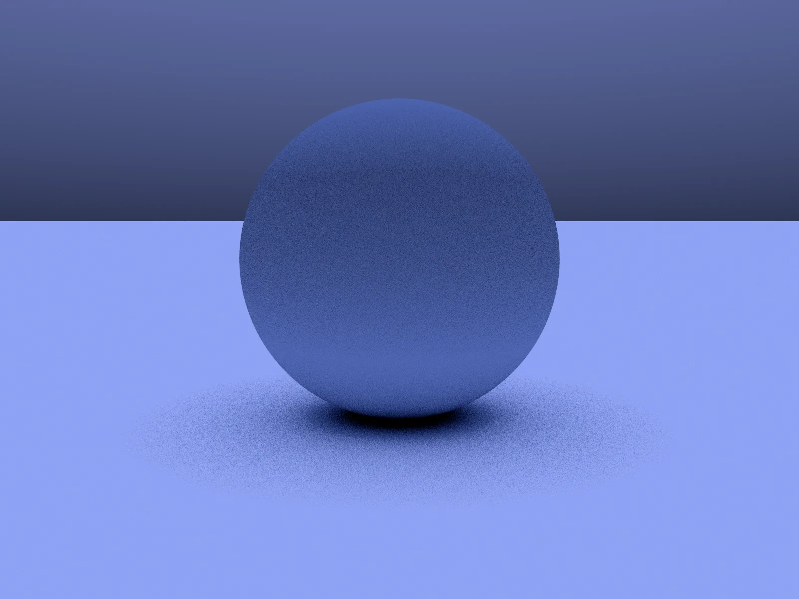 A sphere that diffuses light rather than perfectly reflecting it